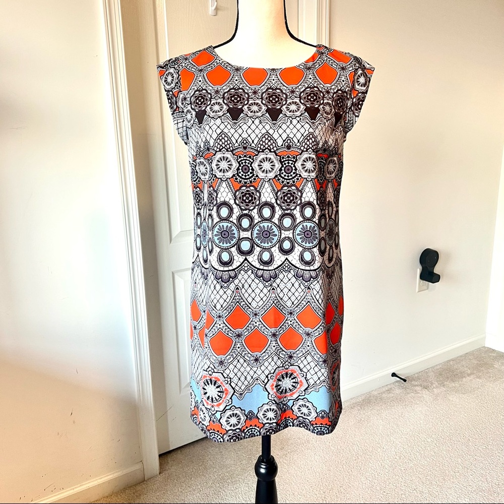 BANANA REPUBLIC Geometric Print Shift Dress—SZ. 4